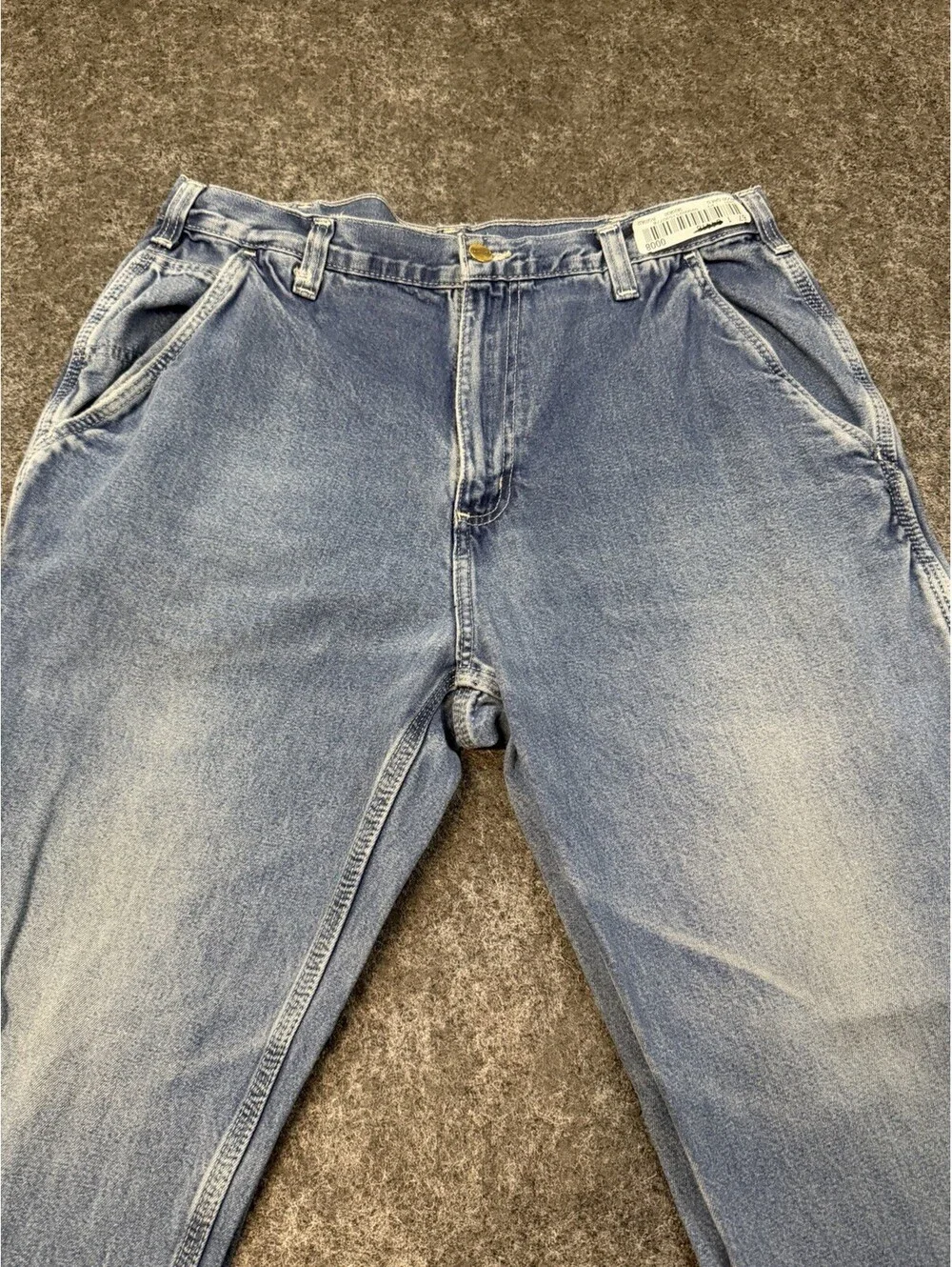 Carhartt B11 Dungaree Fit Carpenter Jeans Men’s 36X32 Light Wash Work Jeans.